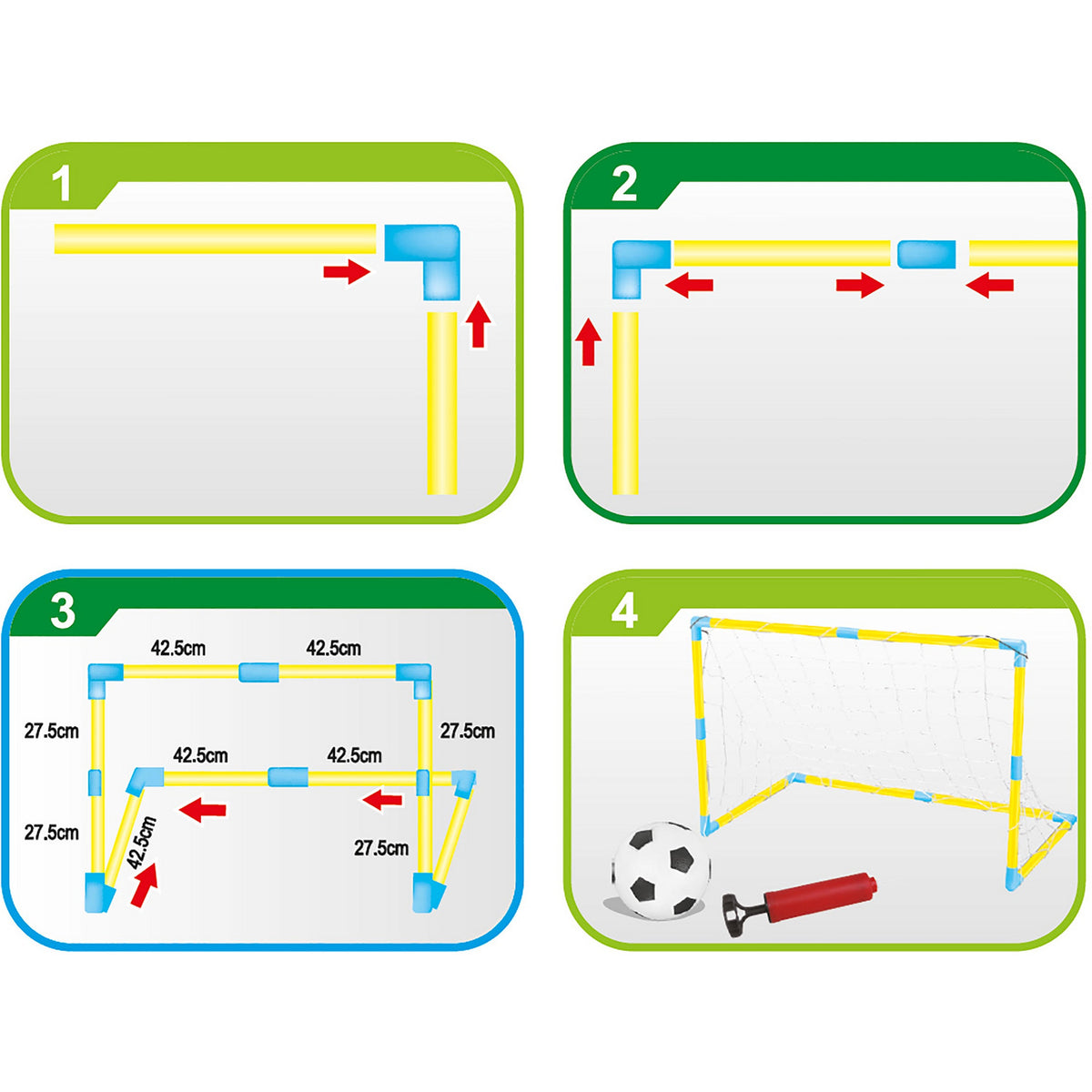 PORTA CALCIO REGOLAMENTARE MOD. SUPER GOAL MISURE REGOLAMENTARI 3 X 2 METRI  - BIGAMMA