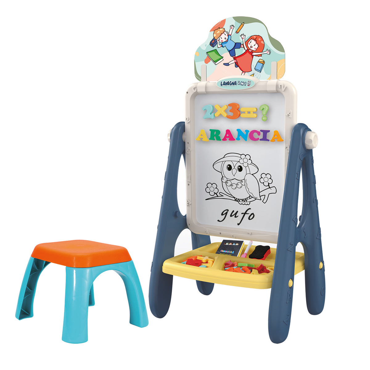 Gioco Magnetico In Legno Per Bambini 3+ – Lavagnetta Con Puzzle E Disegno, 60+ Pezzi, Educativo Montessori