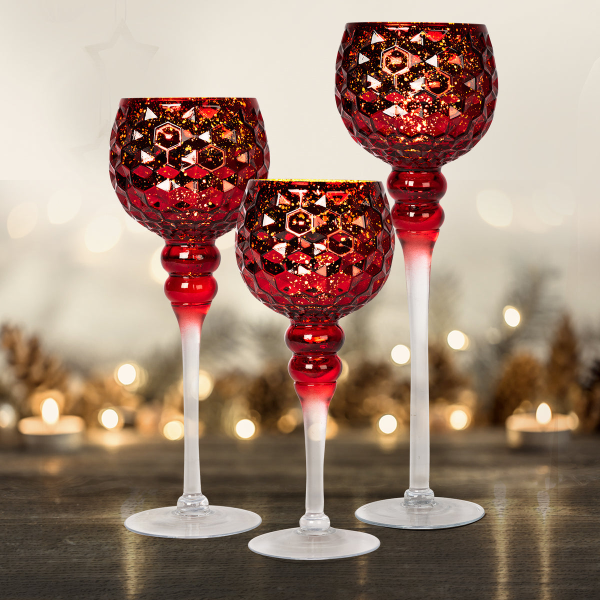 Homestreet Set Regalo Di 2 Candeline Glitterate Con Portacandele In Vetro Votivo - Oro - Perfetto Per Natale - 2