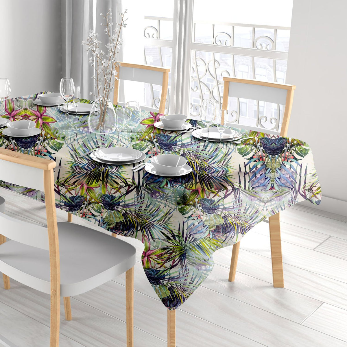 Set di 4 Tovagliette Americana Lavabili, Foresta Verde