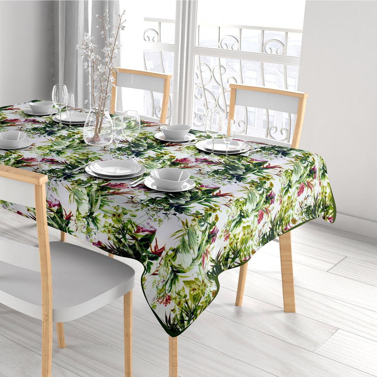 Tovaglia Rettangolare Antimacchia Mano Effetto Lino In Poliestere 100 Misure Large - Foto 2