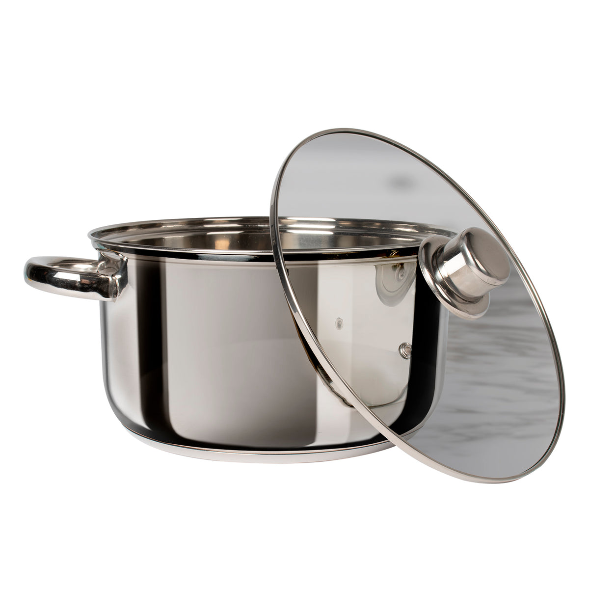 GUSTO CASA - Casseruola in acciaio inox con coperchio in vetro Linea M – On Line Happy Casa Store