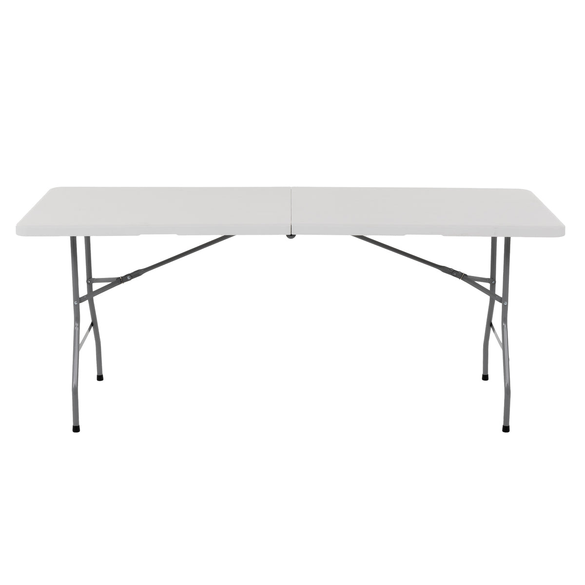 Festnight Tavolo Da Giardino Pieghevole In Plastica - 79x72x70 Cm Bianco, Piano A Doghe, Portatile