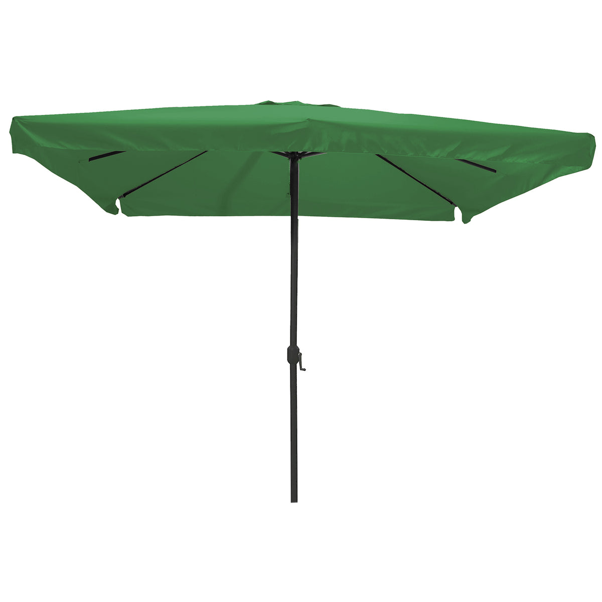 Ombrellone Da Giardino In Legno 3x3 M Verdelook - Con Carrucola, Verde Scuro