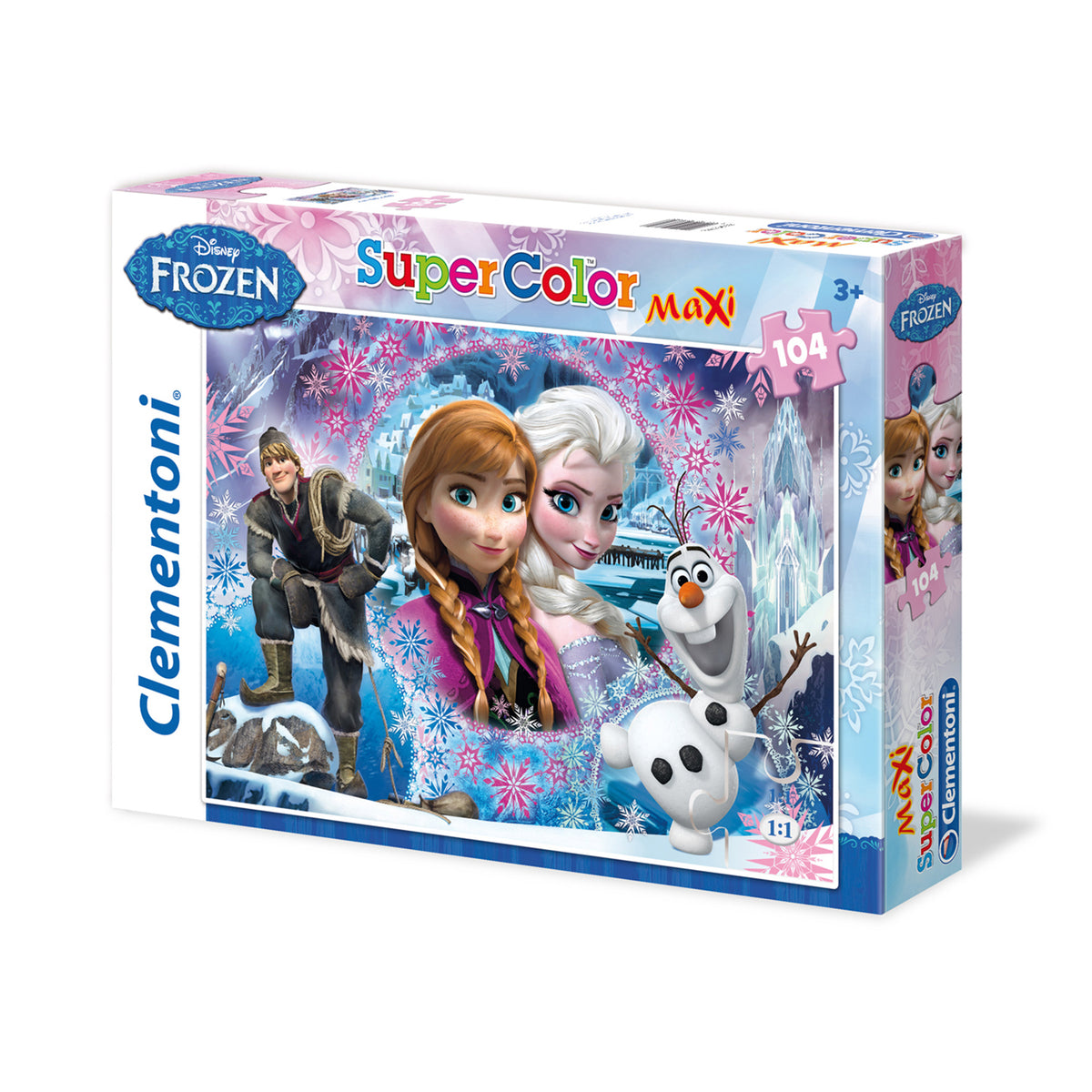 CLEMENTONI - Puzzle Frozen 104 Pezzi Maxi SuperColor - Puzzle Disney B ...