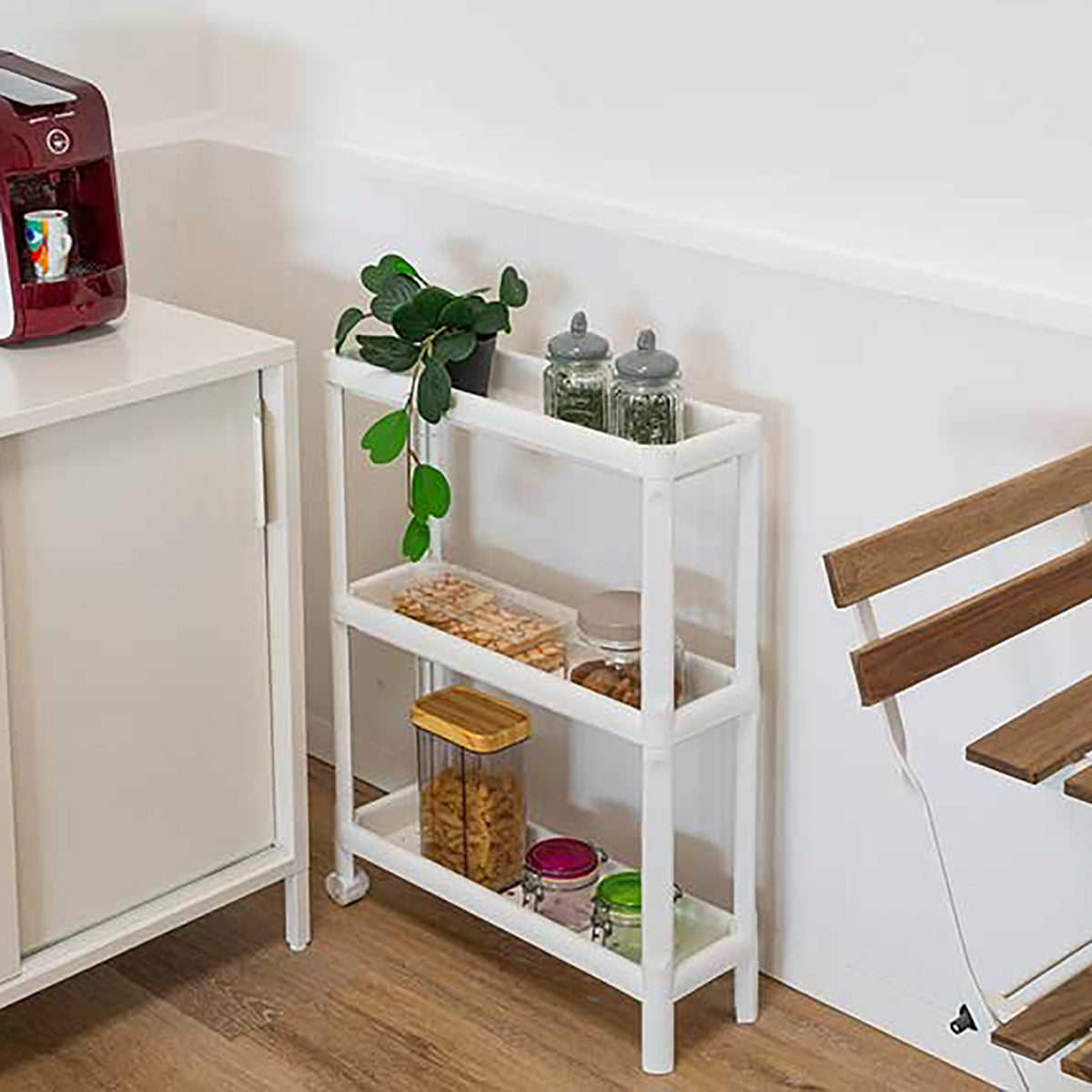 Carrello Organizer 3 Ripiani Scaffale con Ruote Cucina Bagno Ufficio Scorrevole | Leroy Merlin Carrello Organizer 3 Ripiani Scaffale con Ruote Cucina Bagno Ufficio Scorrevole | Leroy Merlin