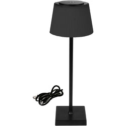 OMEGA - Lampada da tavolo ricaricabile e dimmerabile nero - h30x13x13 cm