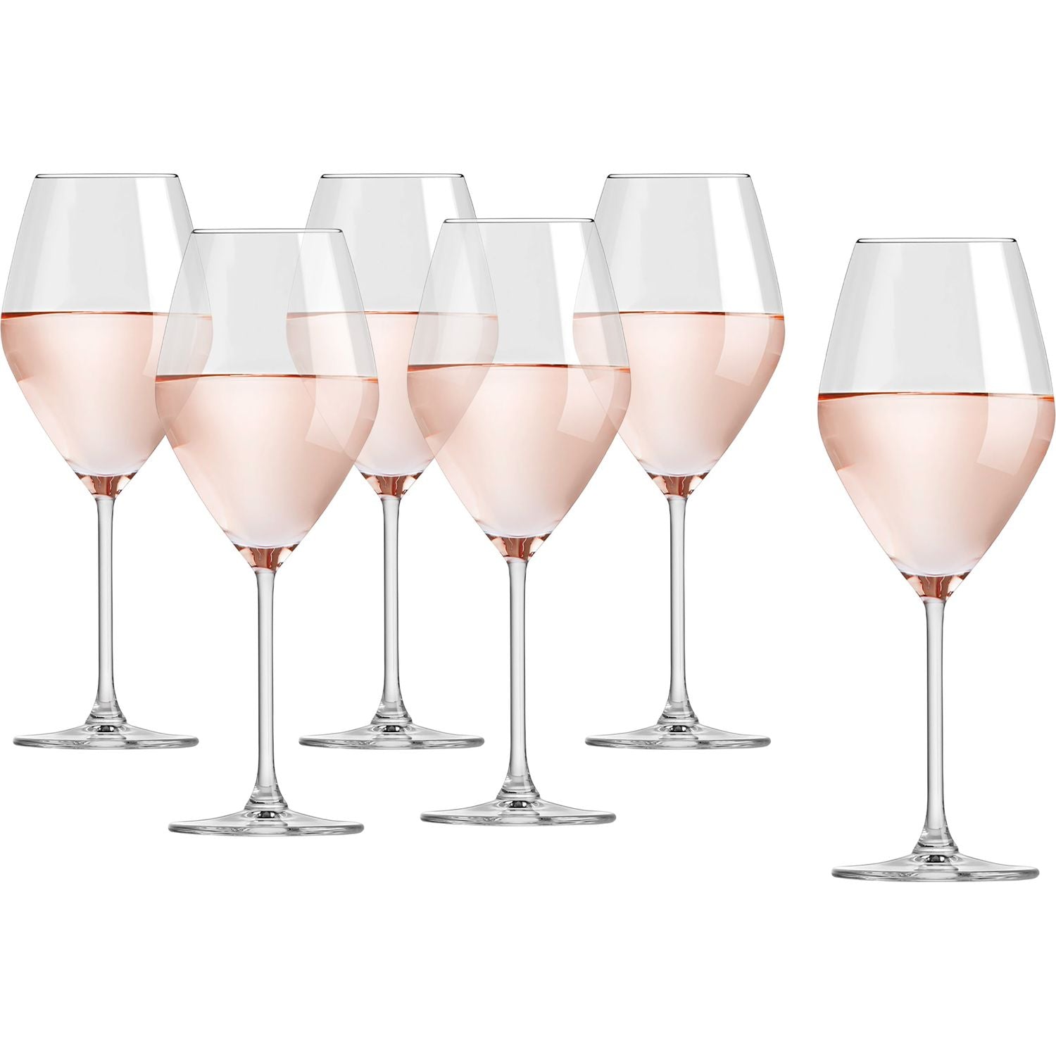 Set Di 6 Calici Da Vino H&H Vinissimo In Vetro – 57 Cl – Lavabili In Lavastoviglie - 2