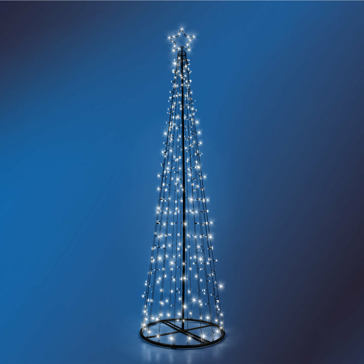 DICTROLUX - Albero di Natale Luminoso 500 Led Bianco Freddo - h280 cm diametro 70 cm