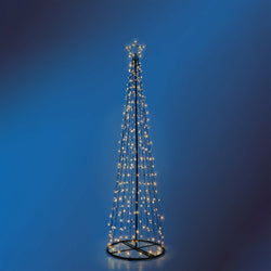 DICTROLUX - Albero di Natale Luminoso 276 Led Bianco Caldo - h200 cm diametro 60 cm