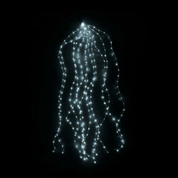 DICTROLUX - Cascata Luminosa 600 microled Bianco Freddo con 150 Flash - altezza 2,5 metri