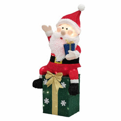 DICTROLUX - Babbo Natale luminoso 50 Led h90 cm - Decorazione natalizia luminosa