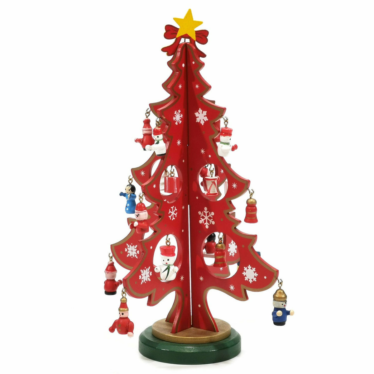 Decorazione natalizia con albero h. 31 cm in legno Santa' Decorazione natalizia con albero h. 31 cm in legno Santa'