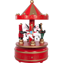VESTIAMO CASA GRAN NATALE - Carillon Giostra con cavalli - h20 cm x diametro 11 cm