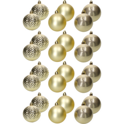 VESTIAMO CASA GRAN NATALE - Palle di Natale oro set 24 pezzi diametro 6 cm