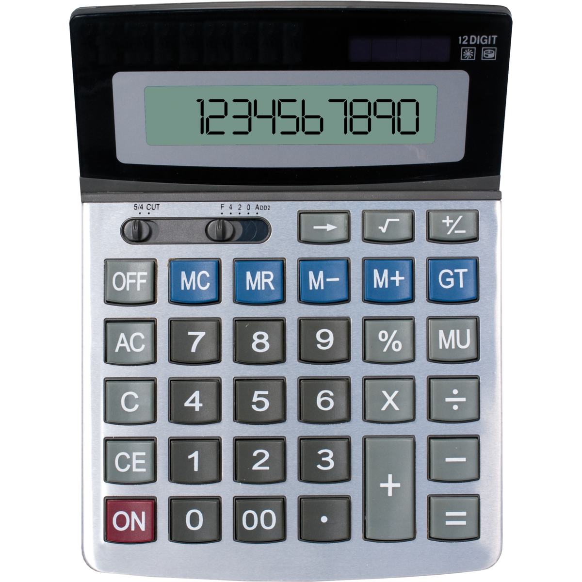 Calcolatrice Ufficio Meichoon - Doppia Alimentazione Solare/Batteria, Display 12 Cifre, 150x120mm