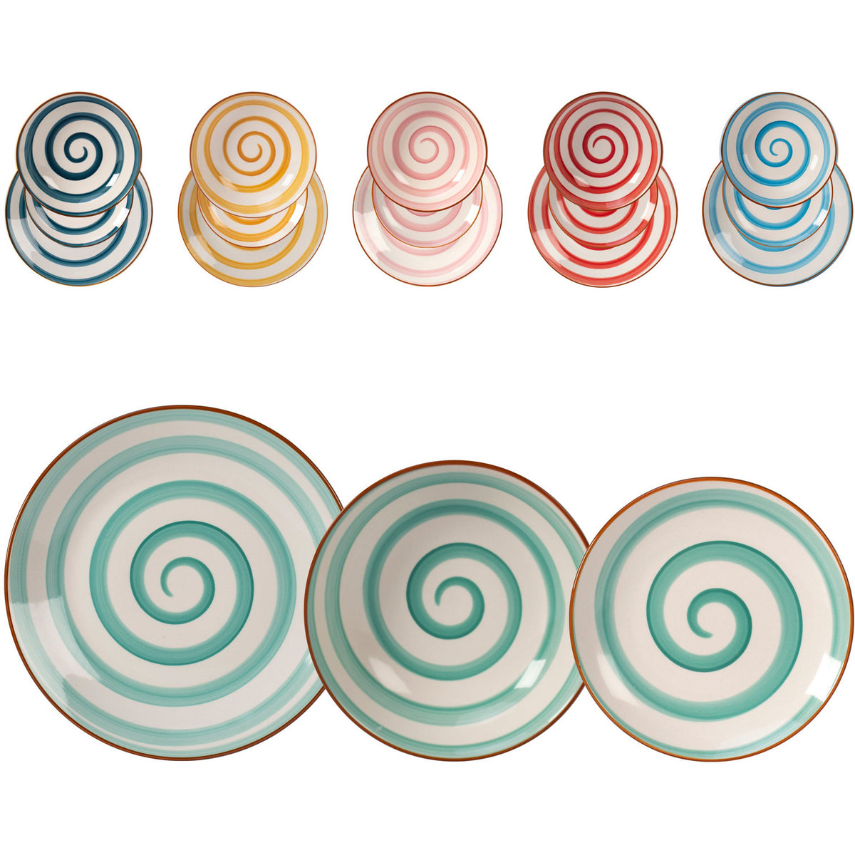 GUSTO CASA - Servizio di piatti Glossy in stoneware - 18 pezzi – Shop On Line  Happy Casa Store