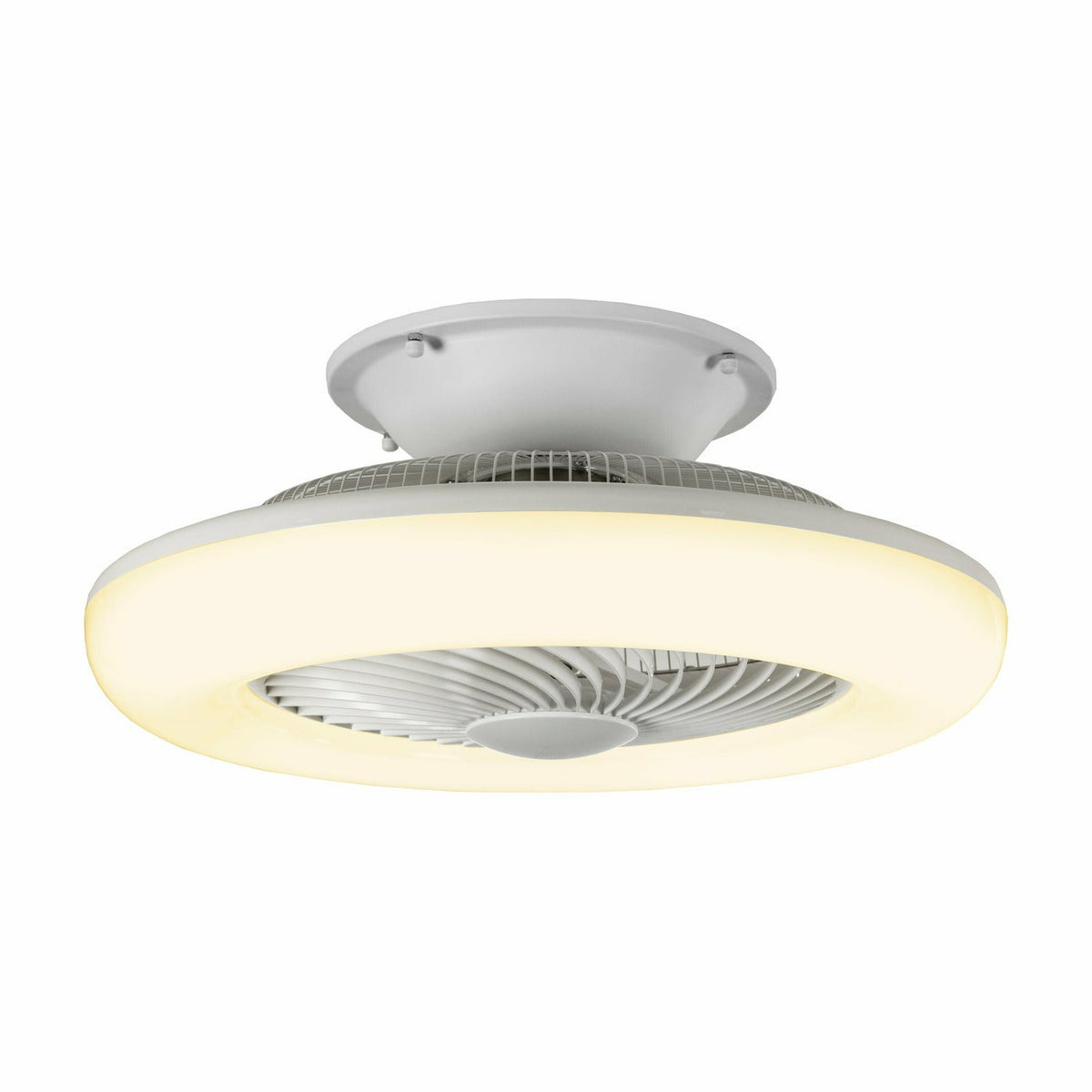Plafoniera led con ventilatore 20w a 5 pale e 6 velocità aria calda e fredda con telecomando | Leroy Merlin