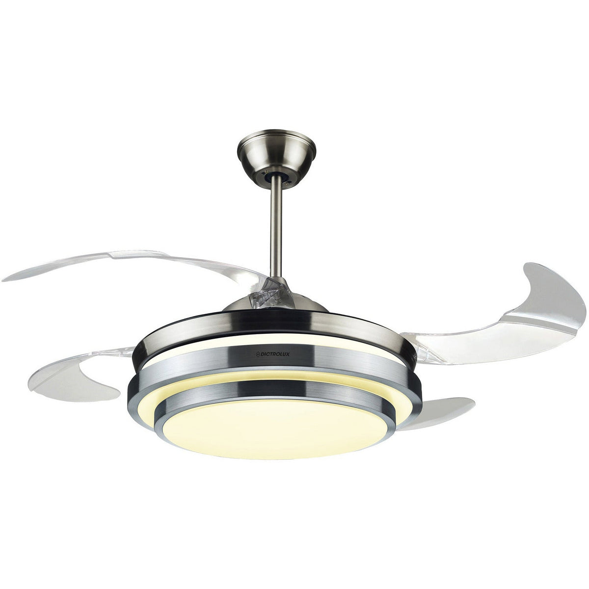 Ventilatore A Soffitto Con Luce E Cristalli: JDALX, Silenzioso, Telecomando E APP - Oro - 2