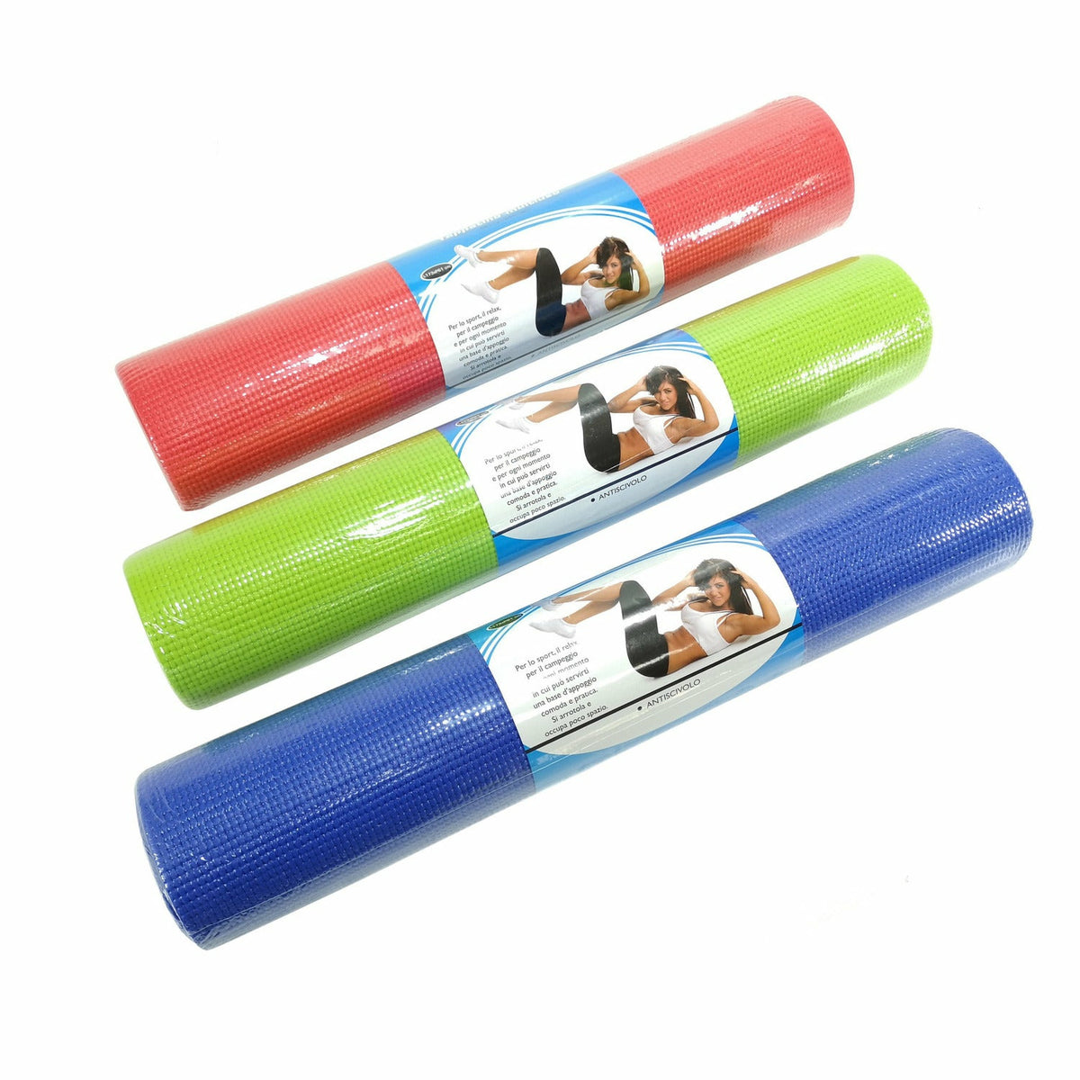 Confezione 16 Tappetini Yoga Viola 173x61cm Spessore 3mm - Antiscivolo Per Pilates E Fitness, Facili Da Pulire