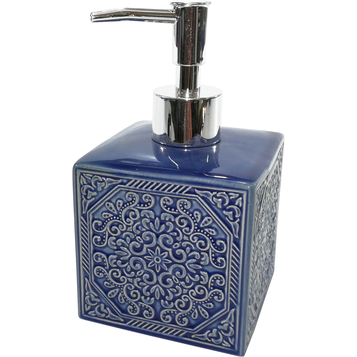 VESTIAMO CASA - Dispenser blu damascato ricaricabile per sapone liquid –  Shop On Line Happy Casa Store