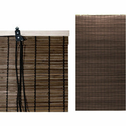 VESTIAMO CASA GIARDINO - Tenda ombreggiante bamboo Marrone Scuro con carrucola h300x150 cm