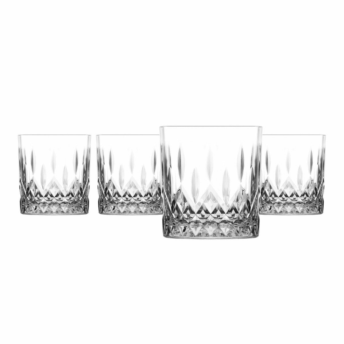 Set 2 Bicchieri Per Whisky In Vetro Cristallo 330 Ml: Ideali Per Scotch, Bourbon E Cocktail - Design A Rilievo Elegante E Comodo