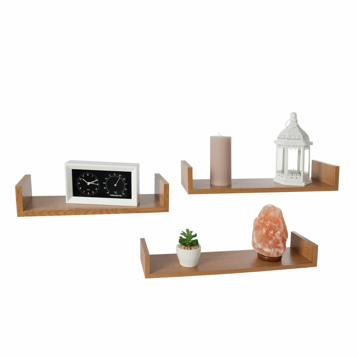 VESTIAMO CASA - Mensole da parete color legno naturale set 3 pezzi – Shop  On Line Happy Casa Store