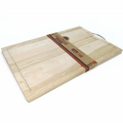 GUSTO CASA - Tagliere in legno con manico in acciaio - 45x30cm