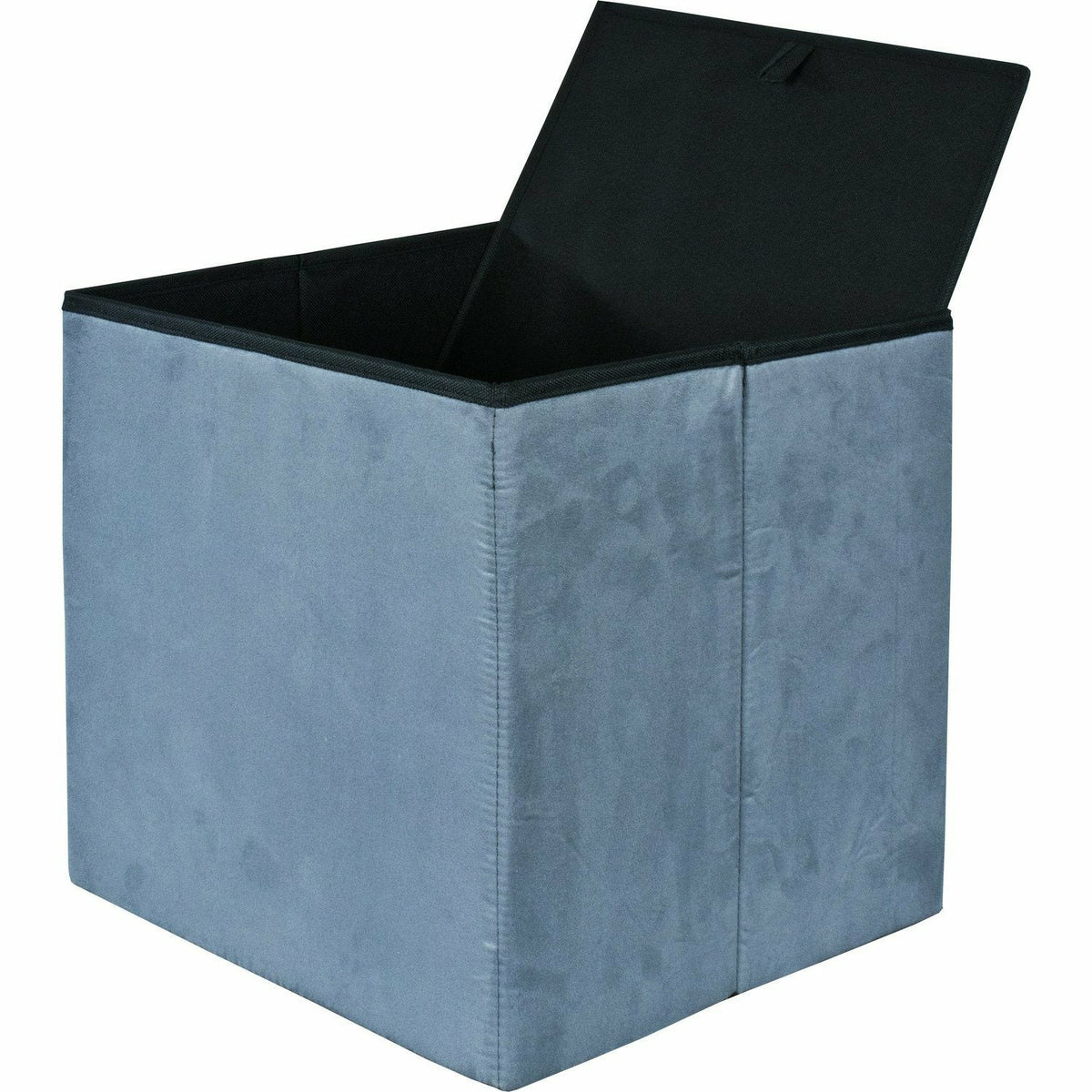 VESTIAMO CASA - Pouf contenitore grigio scuro in velluto richiudibile –  Shop On Line Happy Casa Store