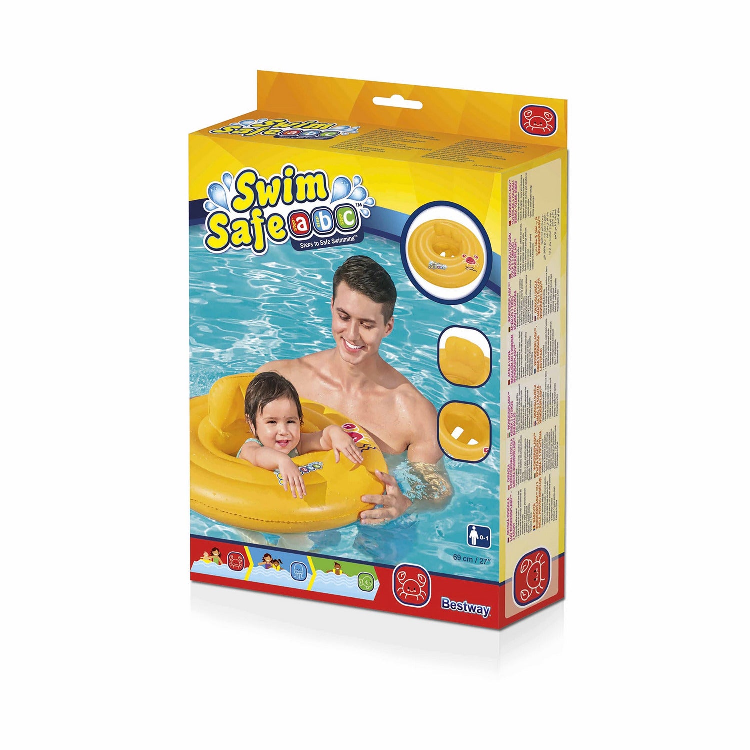 BESTWAY - Salvagente Ciambella con Mutandina per Bambini Swim Safe Step A diametro 69 cm