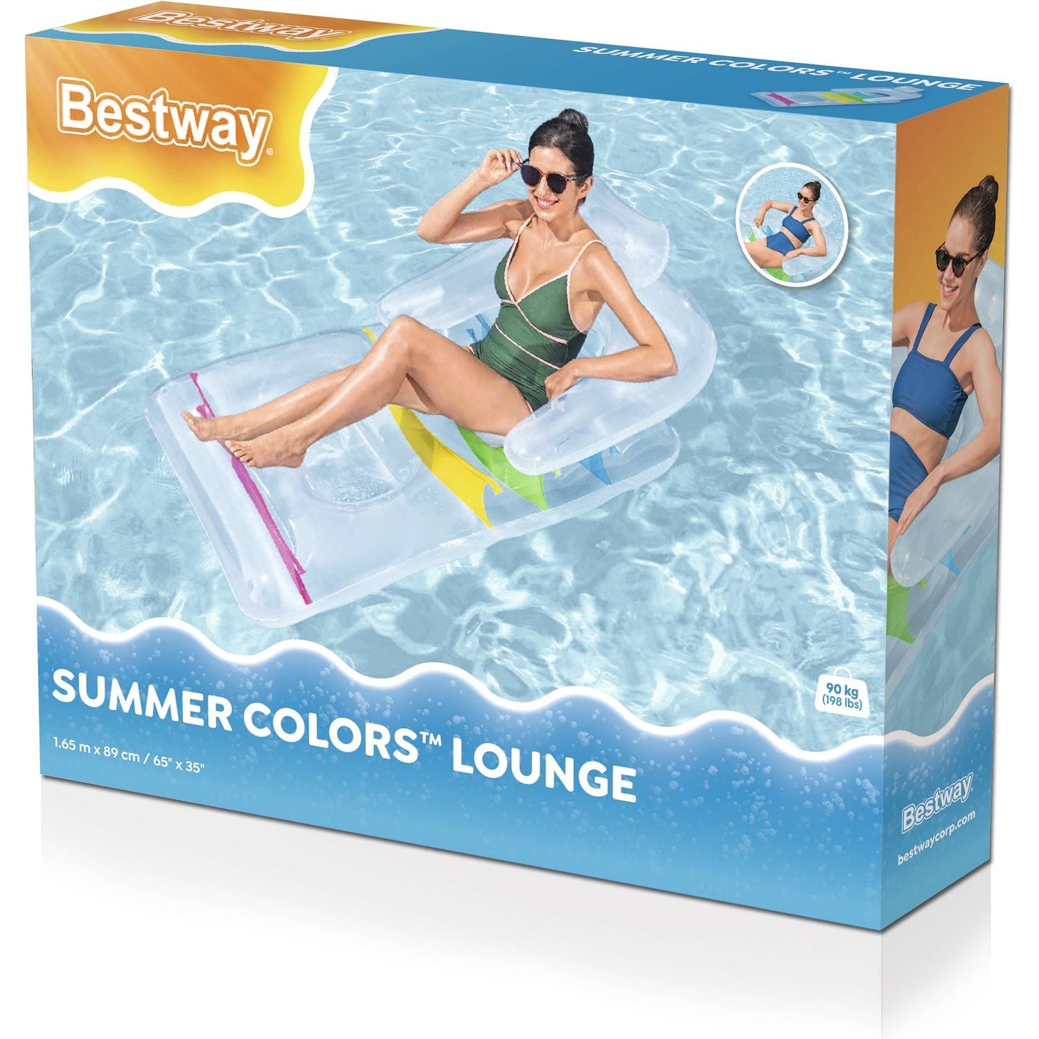 BESTWAY - Materassino gonfiabile Summer Colors Lounge - 165x89 cm
