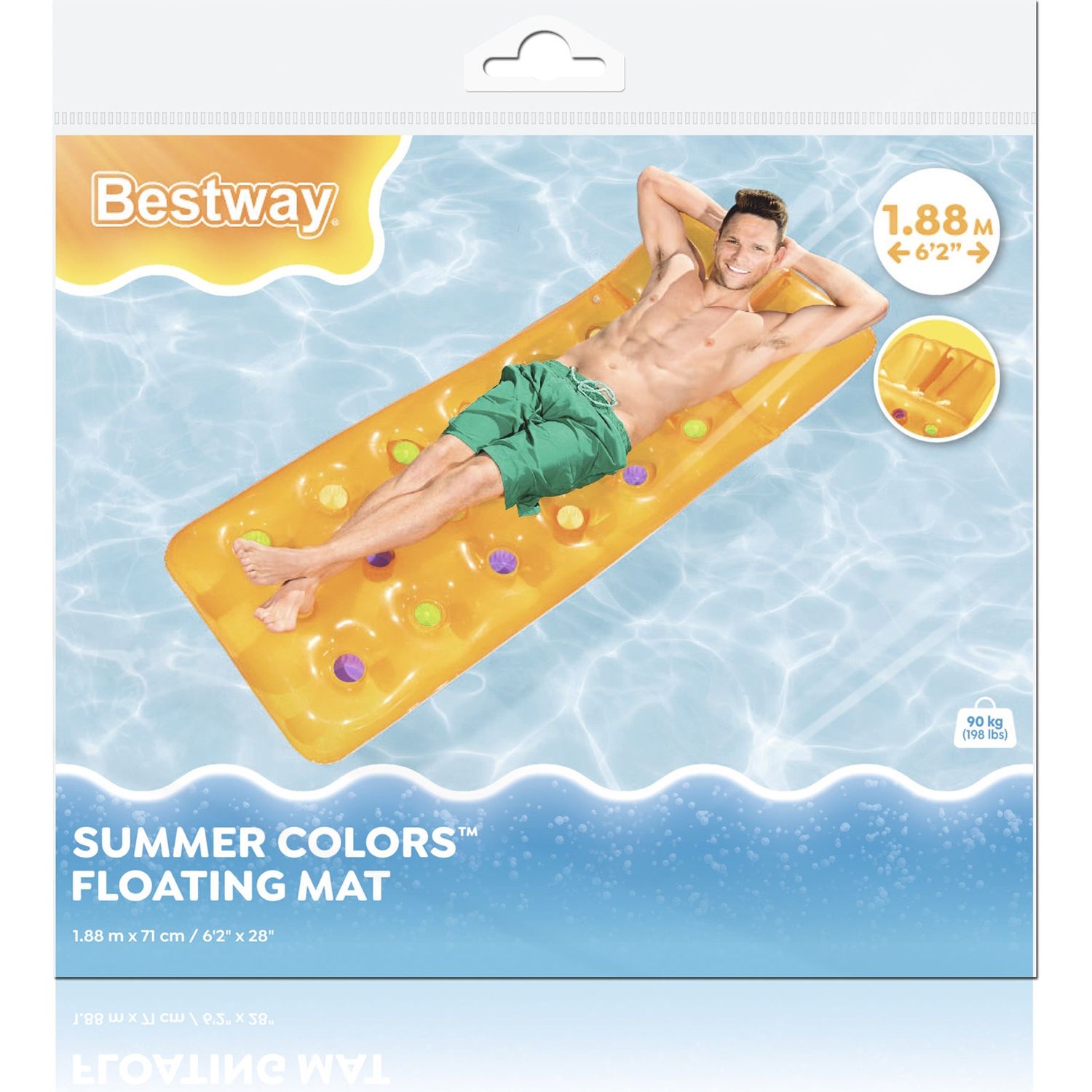 BESTWAY - Materassino gonfiabile Summer Colors - 188x71cm