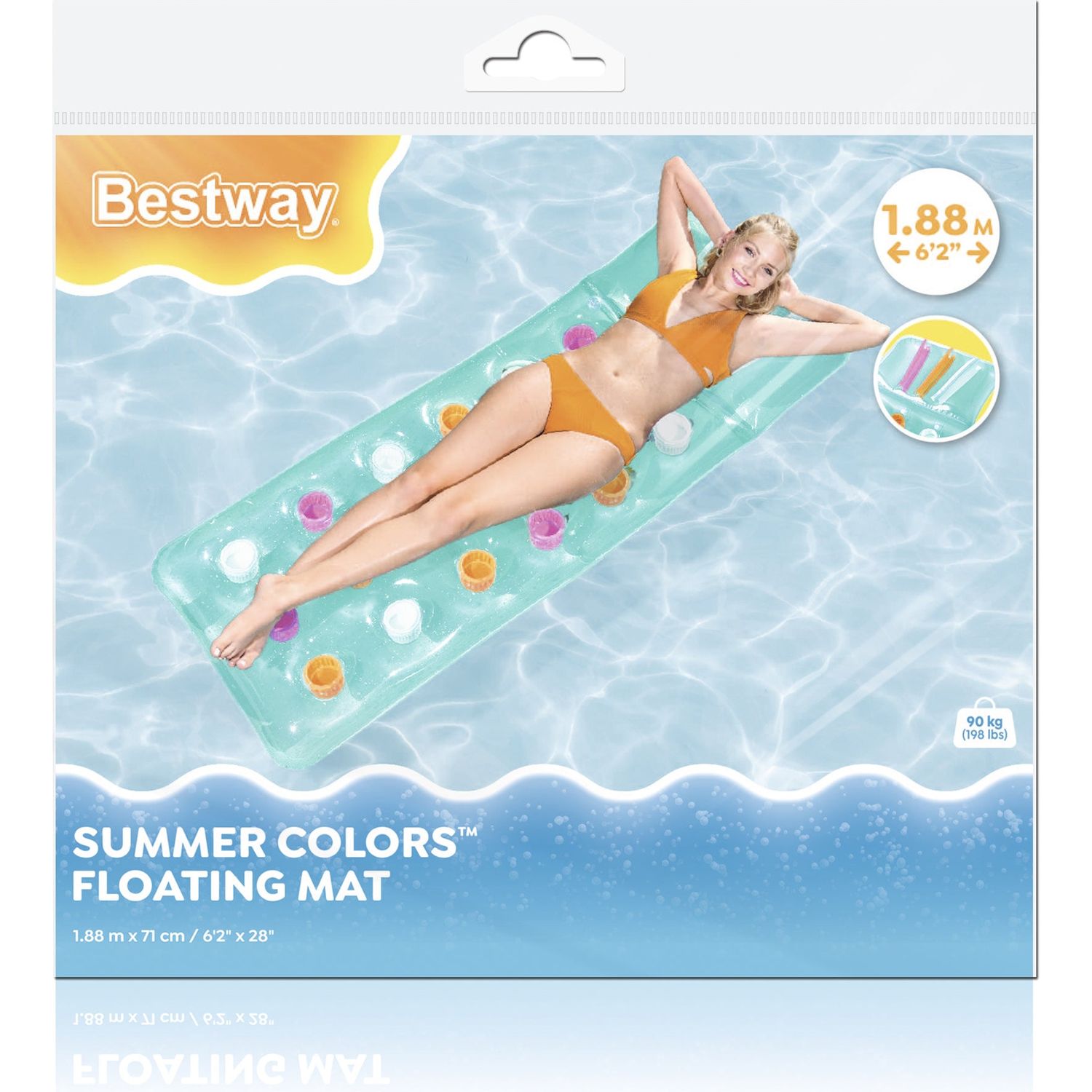 BESTWAY - Materassino gonfiabile Summer Colors - 188x71cm