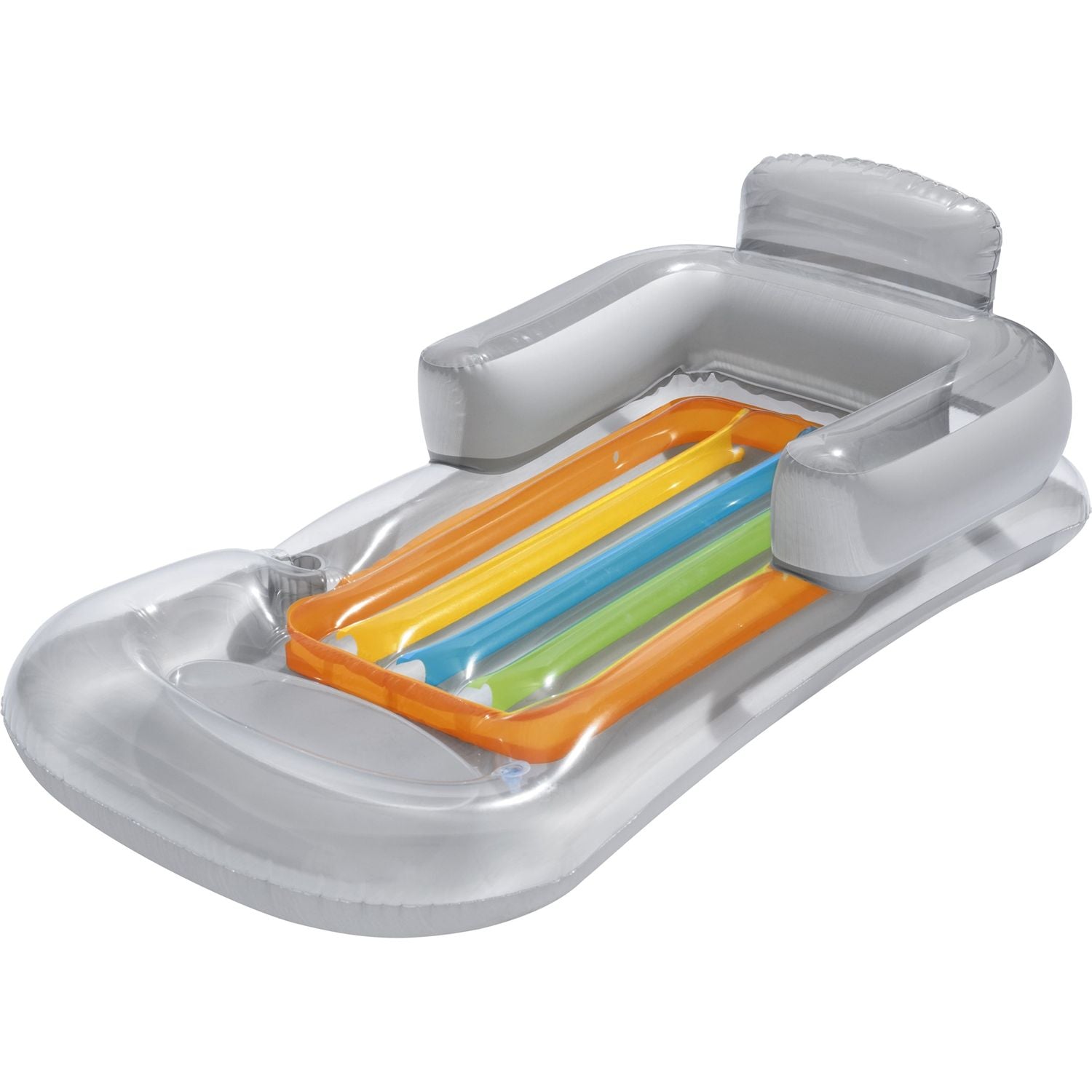 BESTWAY - Materassino gonfiabile con schienale Summer Colors 161x84cm