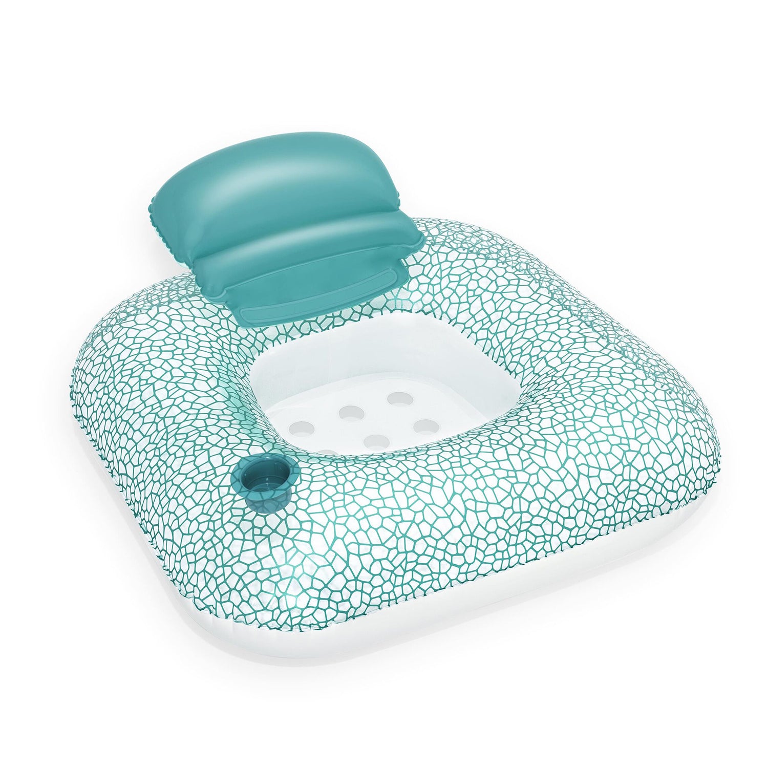 BESTWAY - Sdraio Gonfiabile con Cuscino e Porta-bevanda Flip Pillow™ 102x94 cm