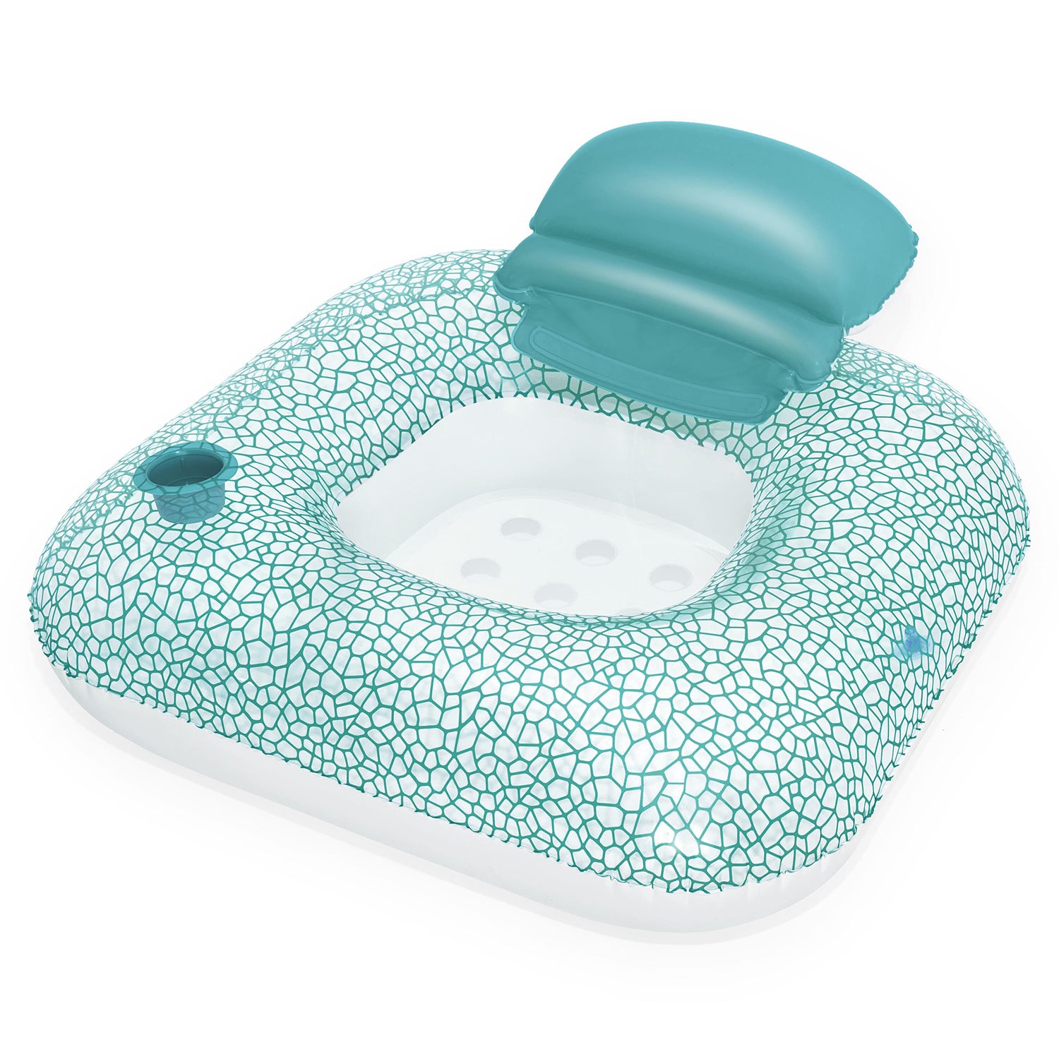 BESTWAY - Sdraio Gonfiabile con Cuscino e Porta-bevanda Flip Pillow™ 102x94 cm