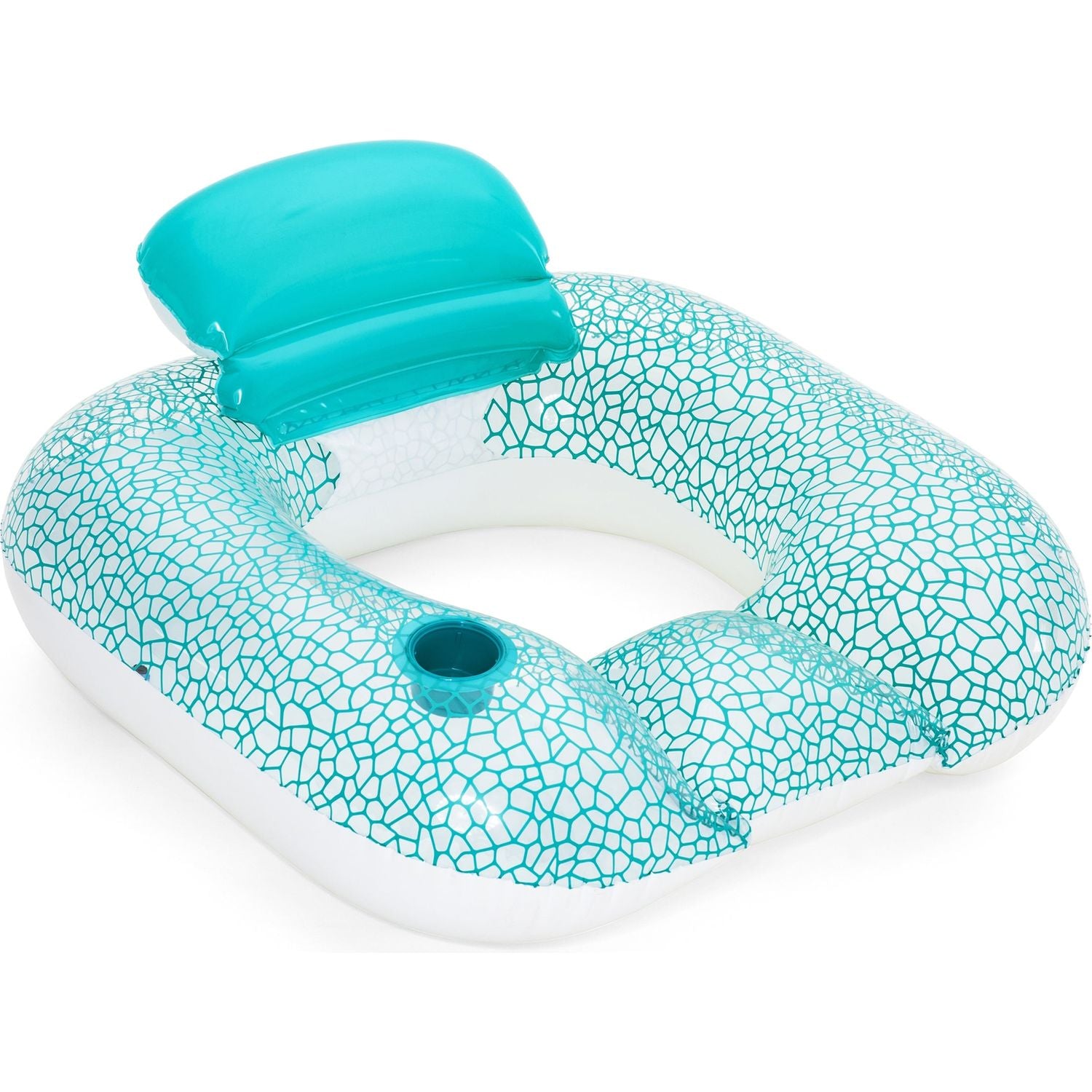 BESTWAY - Poltrona gonfiabile con cuscino e porta-bevanda Flip Pillow 102x94 cm