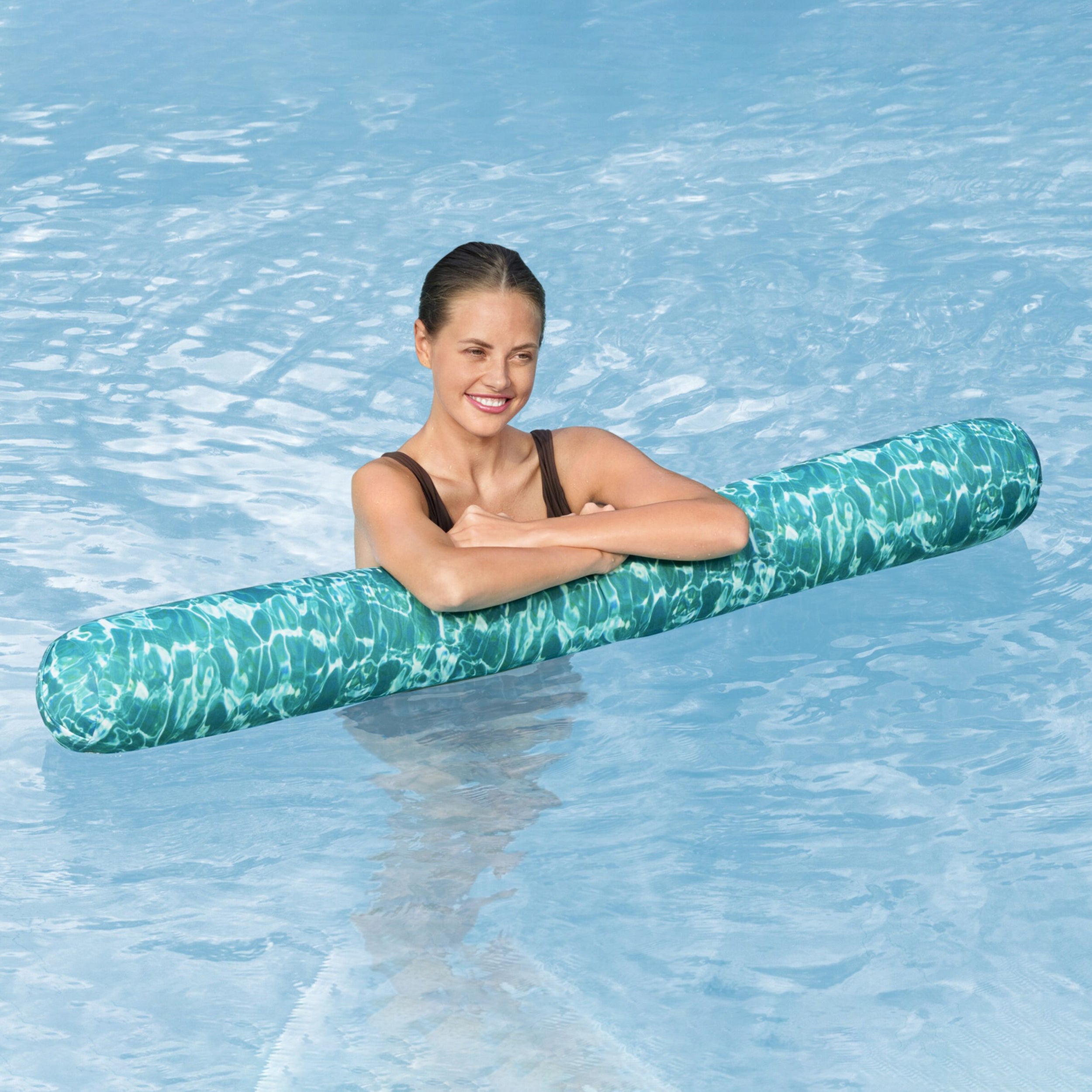 BESTWAY - Tubo Gonfiabile Galleggiante Poolnudel Splashin' Style con rivestimento in tessuto 150x23 cm