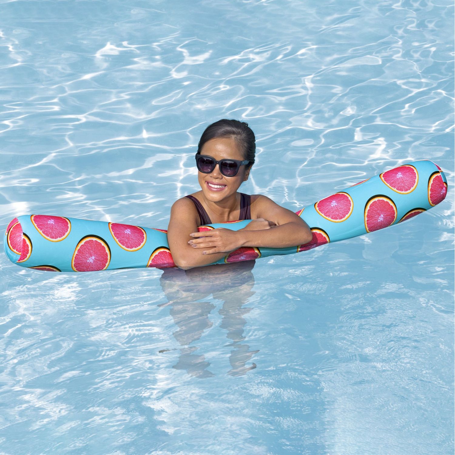 BESTWAY - Tubo Gonfiabile Galleggiante Poolnudel Splashin' Style con rivestimento in tessuto 150x23 cm