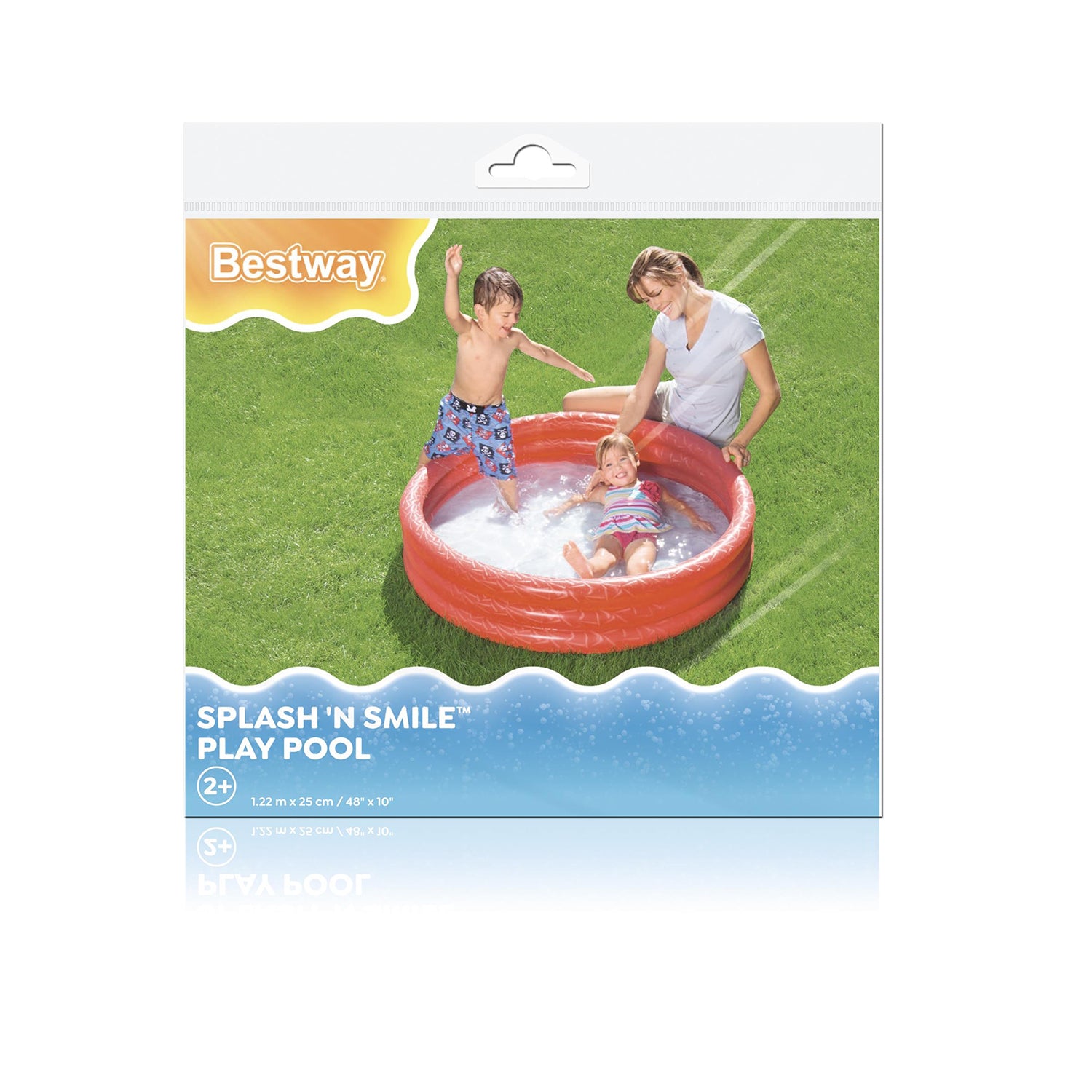 BESTWAY - Piscina per bambini 3 anelli diametro 122 cm