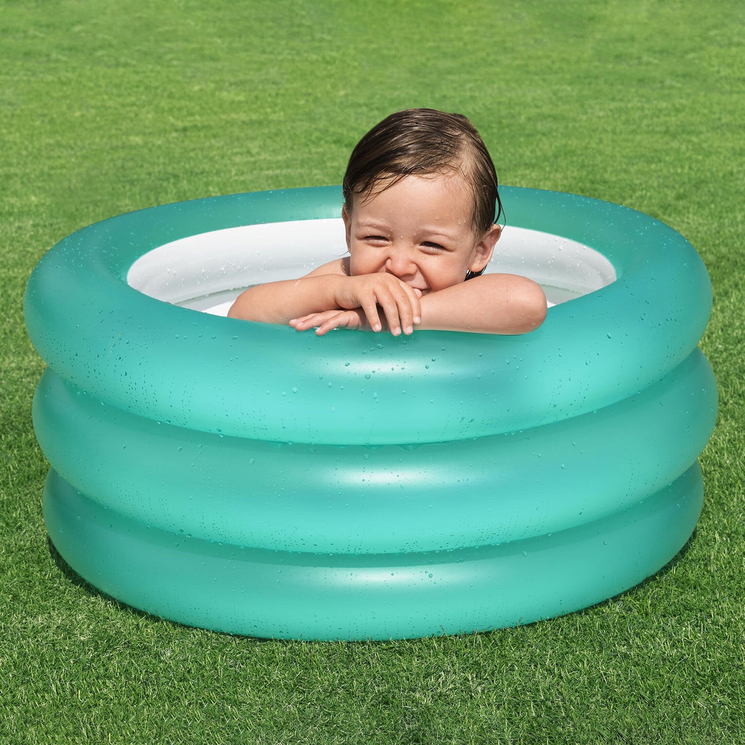 BESTWAY - Piscina Gonfiabile Bambini 3 Anelli Kiddie Lounge - altezza 30 cm x diametro 70 cm