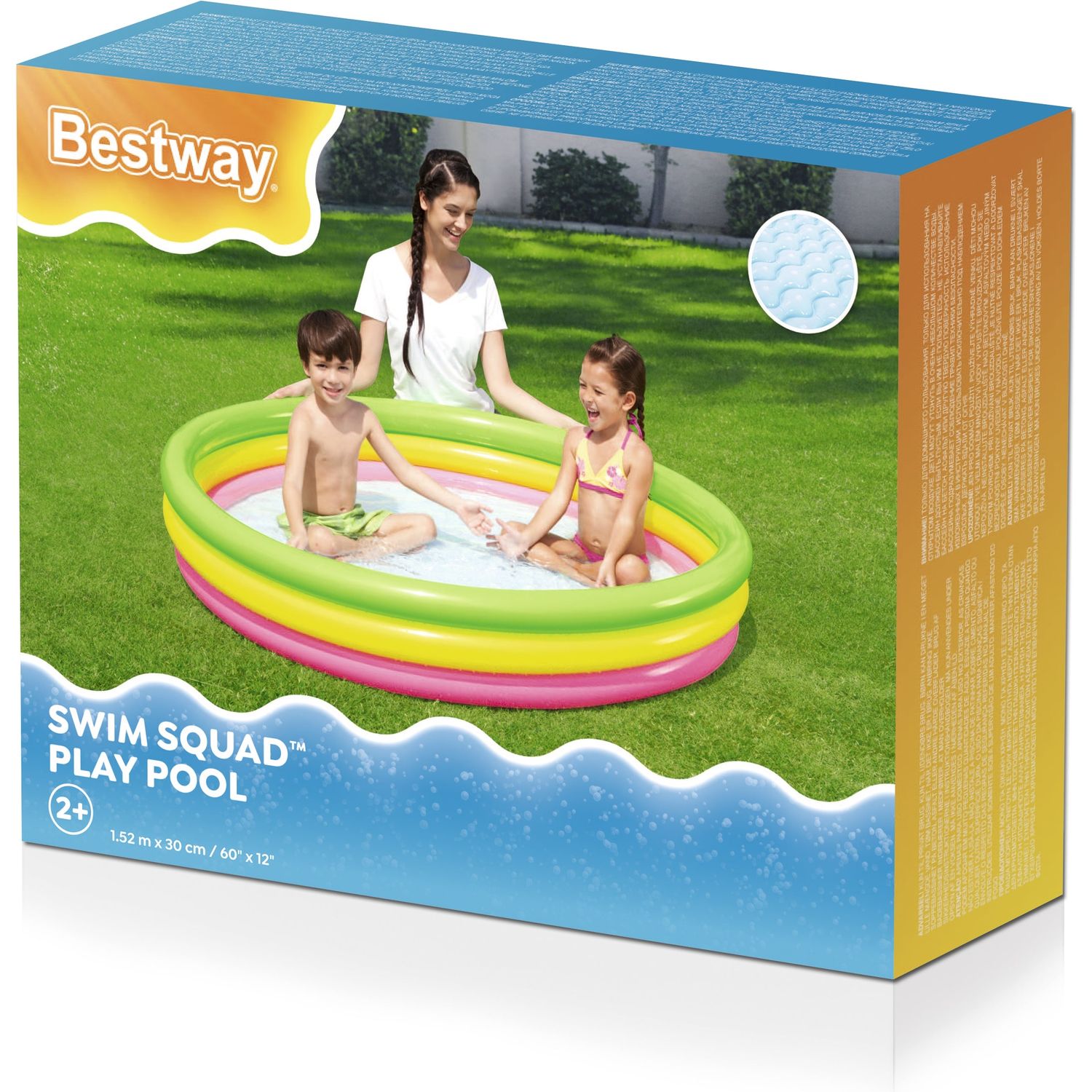BESTWAY - Piscina gonfiabile colorata per bambini Summer - diametro 152x30 cm