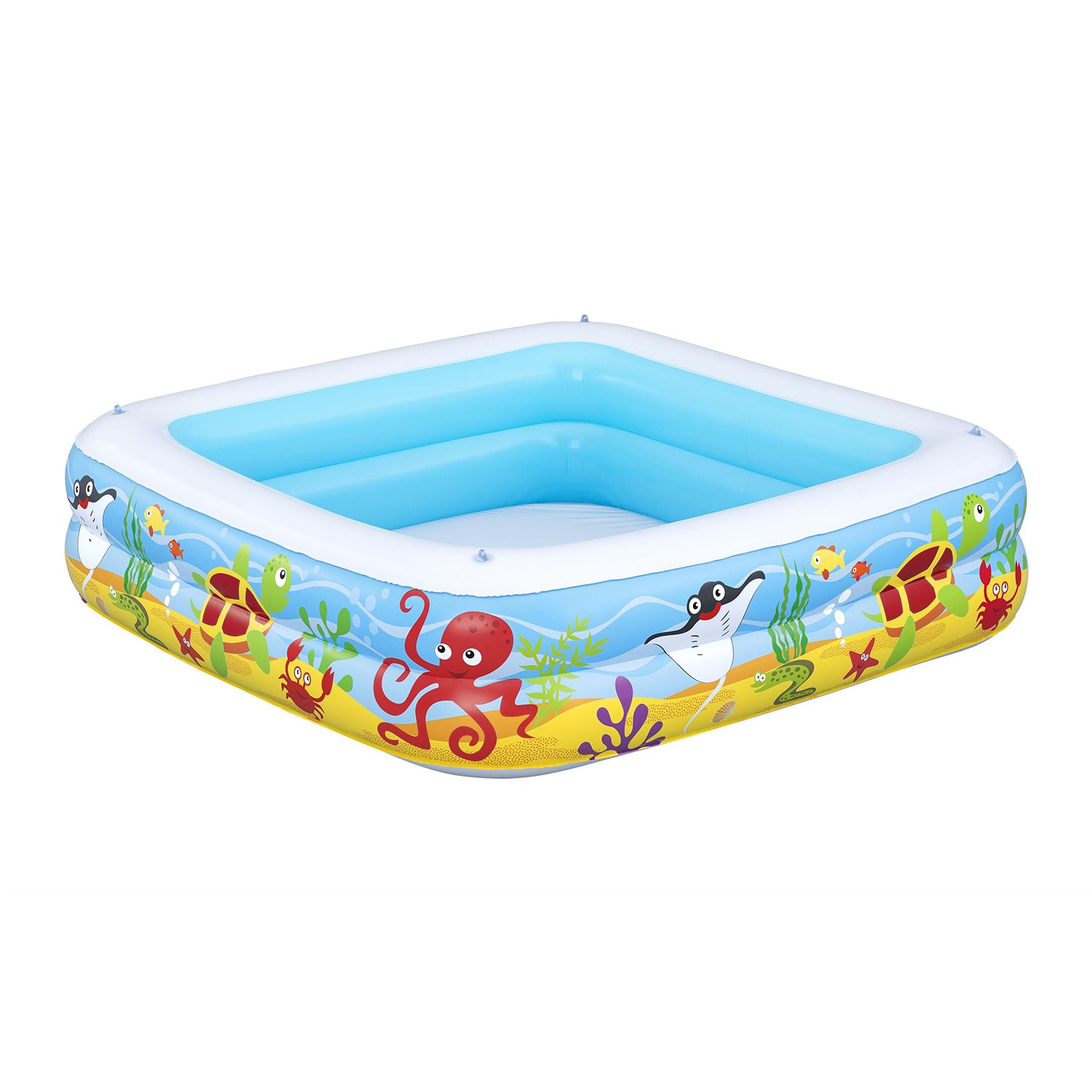 BESTWAY - Piscina per Bambini Pesci Tropicali con tetto di protezione solare - h114x140x140 cm