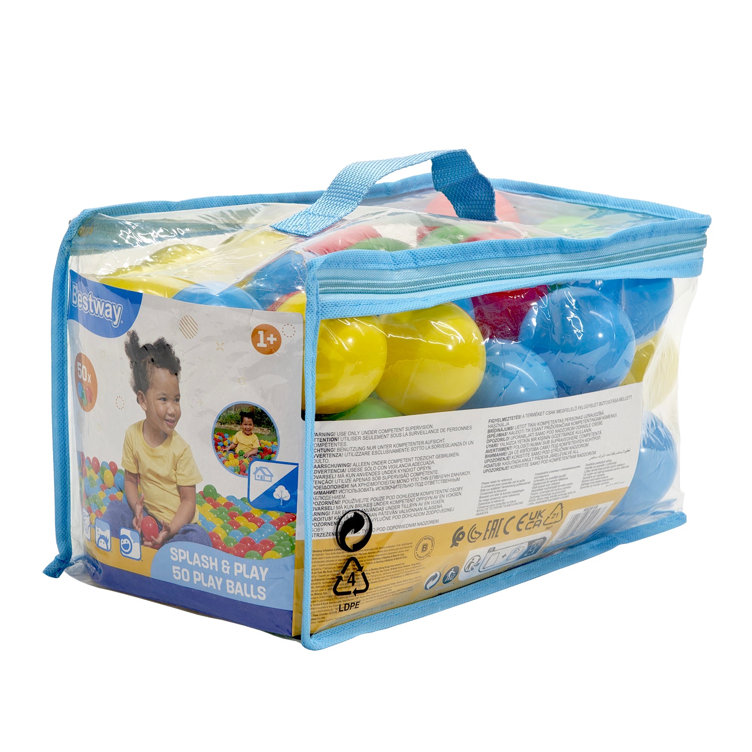 BESTWAY - Palline Gioco Splash & Play Set 50 pezzi colorati 52819