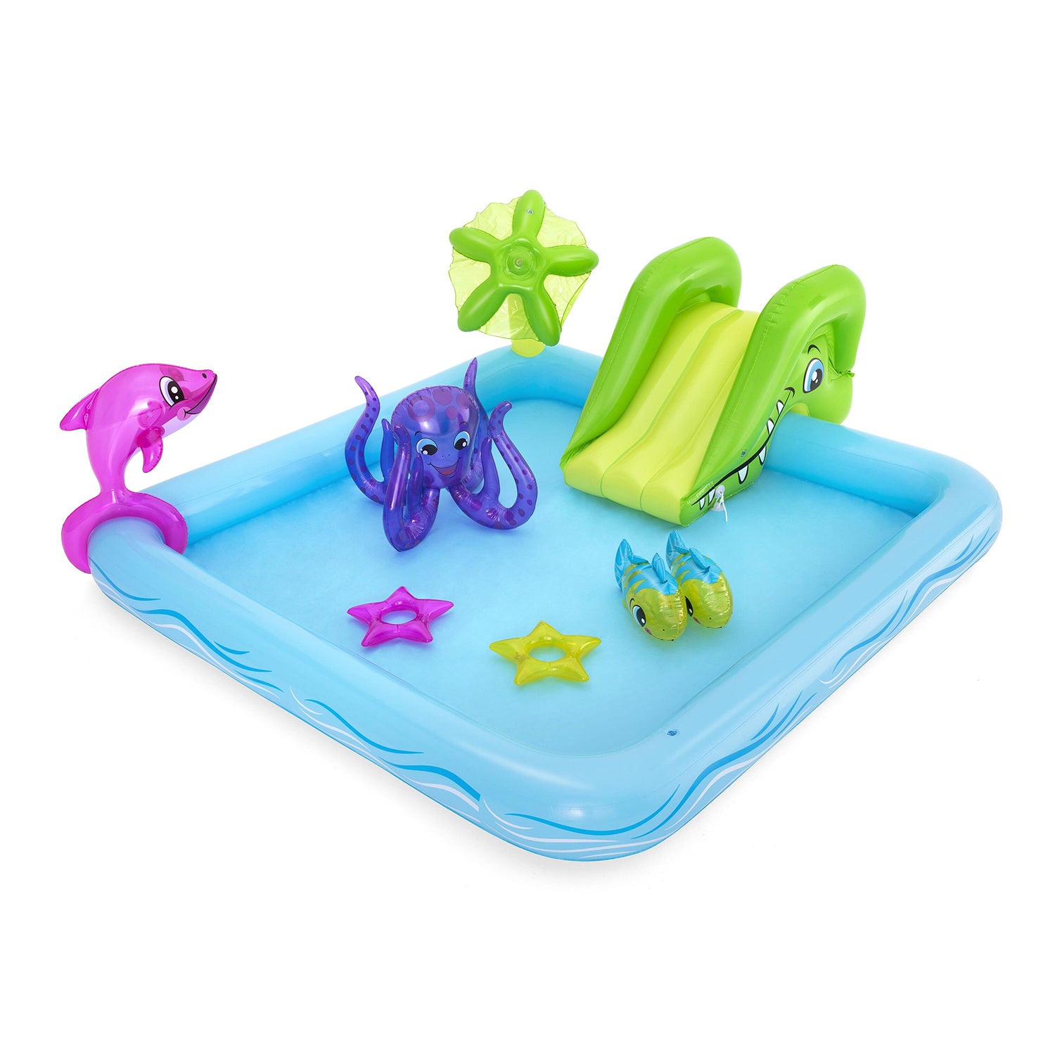 BESTWAY - Piscina Parco Giochi Gonfiabile Fantastic Aquarium 239x206 cm