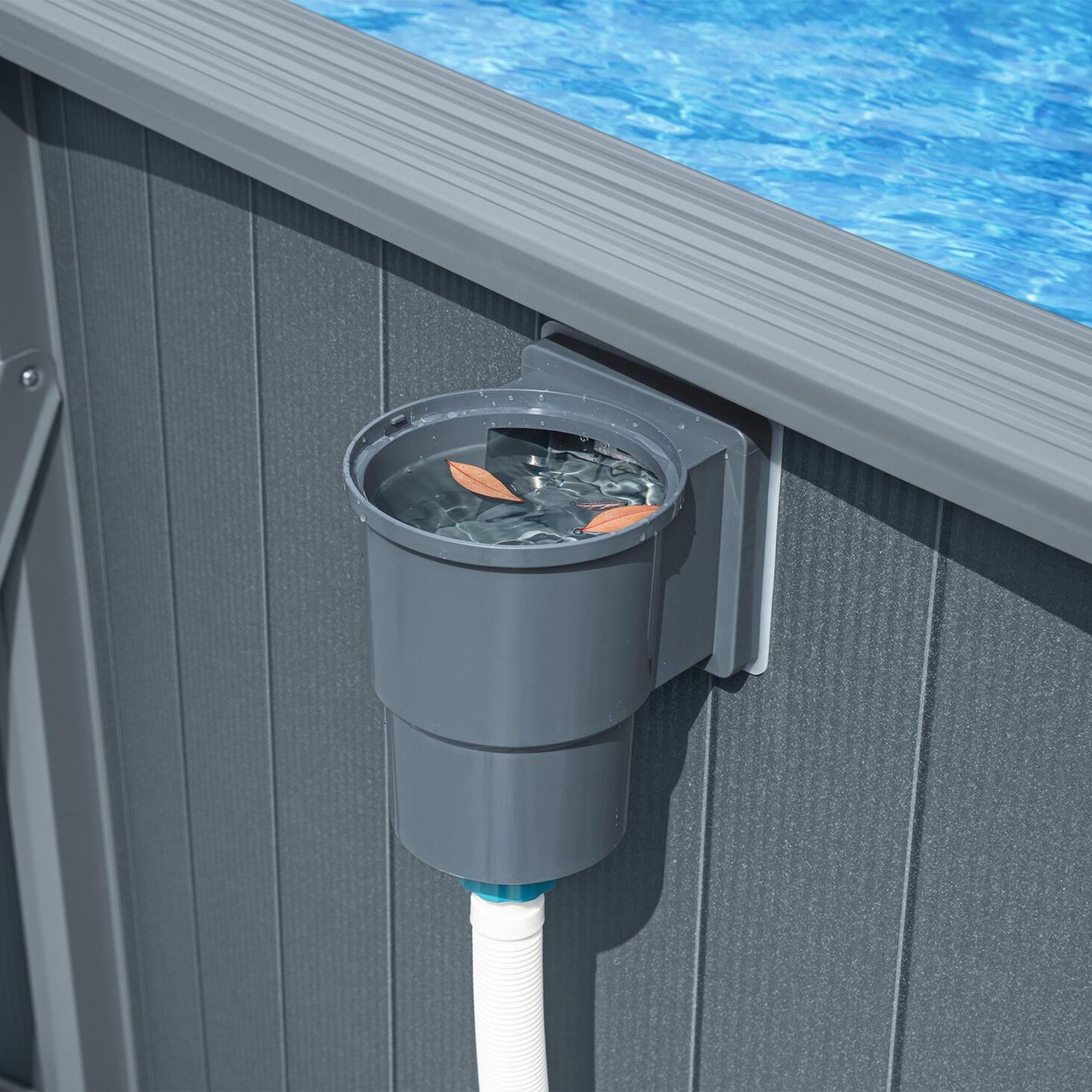 BESTWAY - Piscina fuori terra Ovale Hydrium™ Grigia Effetto Legno altezza 122x732x366 cm