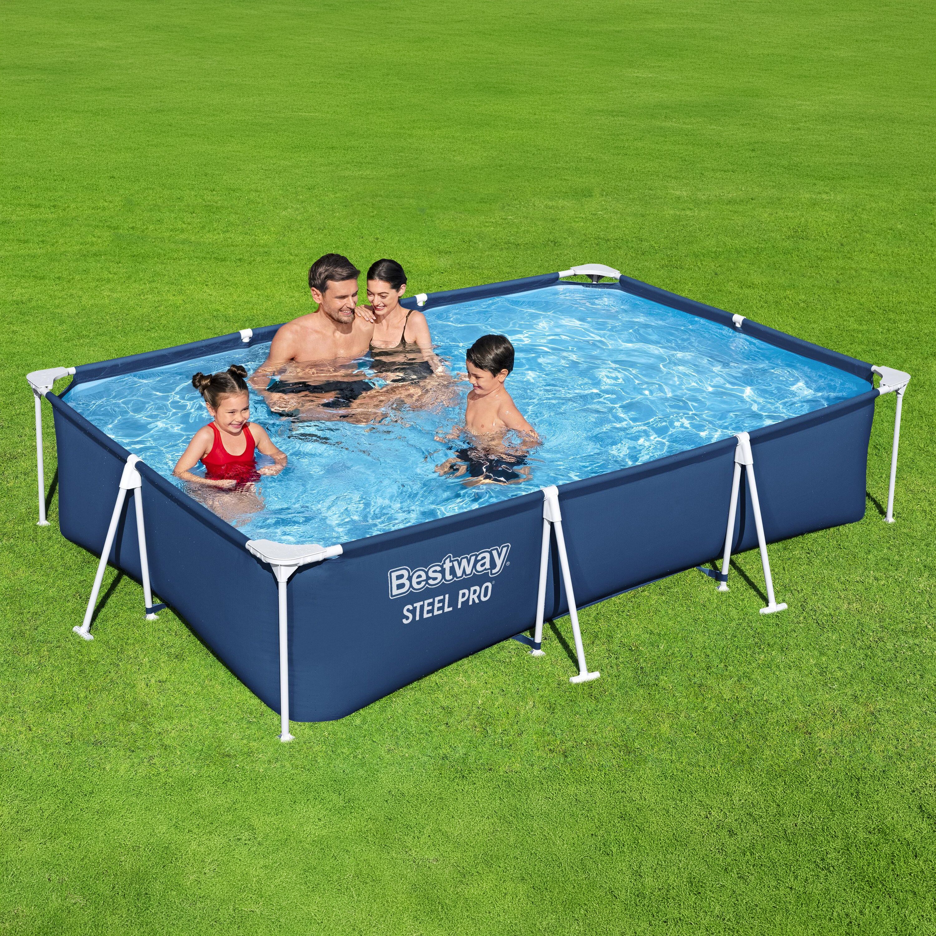 BESTWAY - Piscina Fuori Terra Rettangolare Steel Pro Frame - altezza 66x300x201 cm