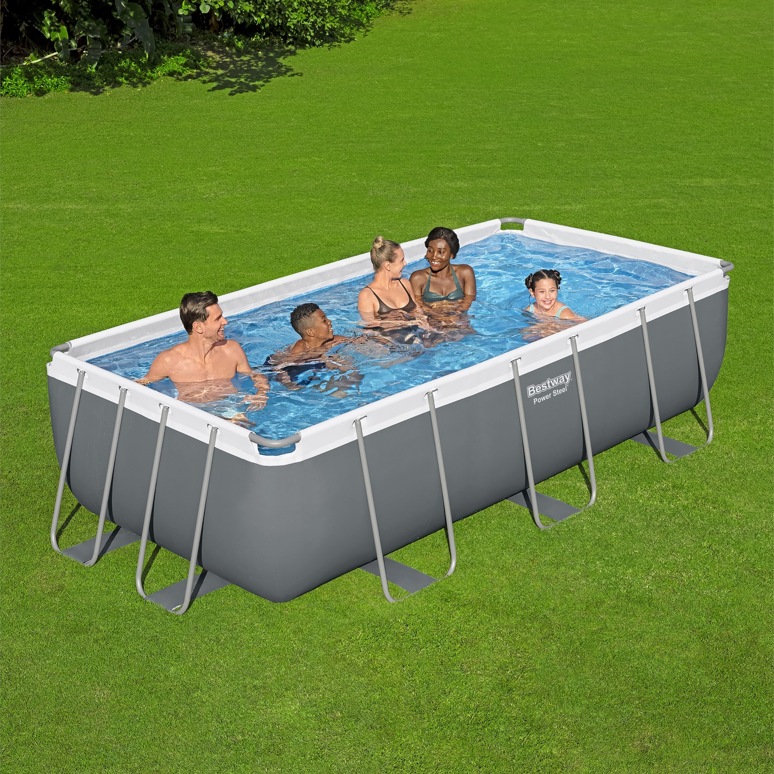 BESTWAY - Piscina fuori terra Rettangolare Power Steel - altezza 100x404x201 cm