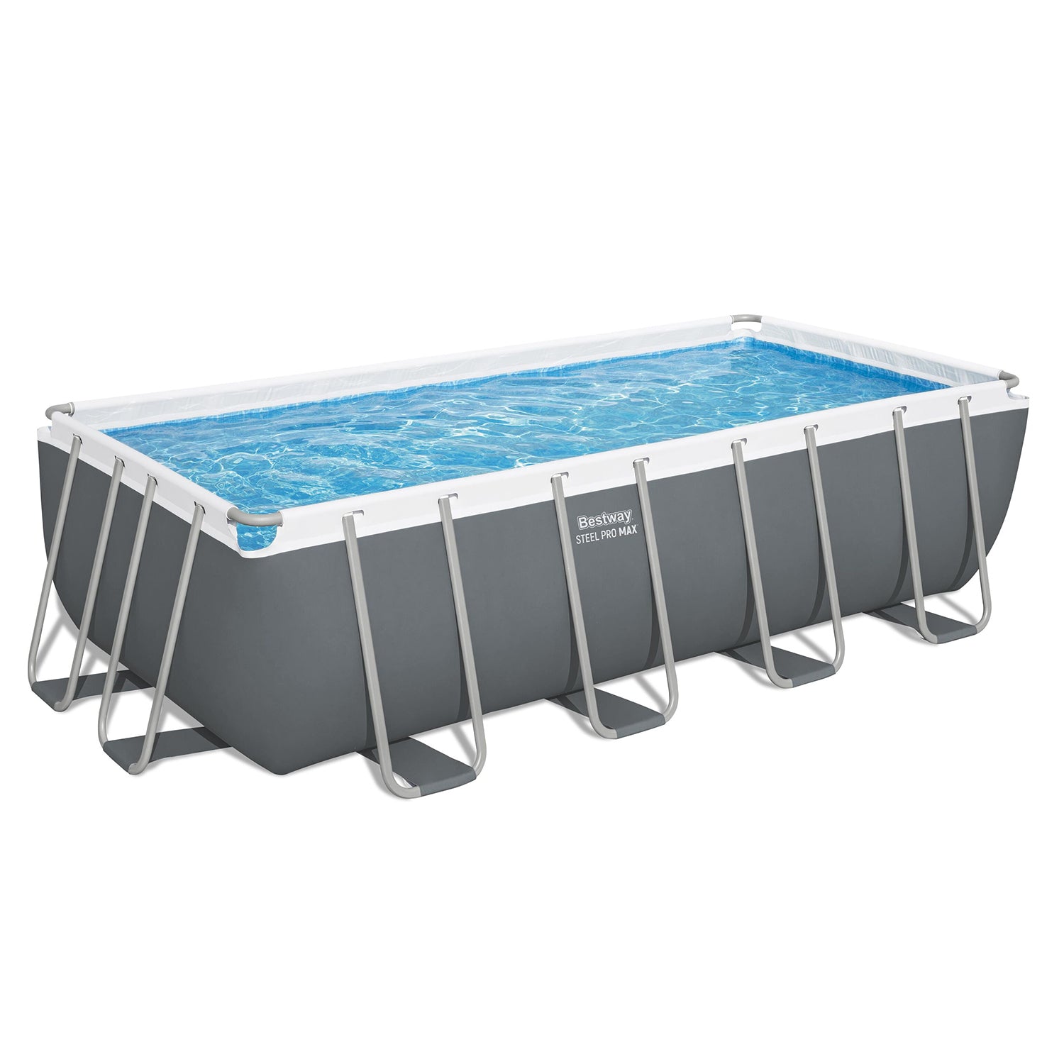 BESTWAY - Piscina fuori terra Rettangolare Steel Pro MAX - altezza 122x488x244 cm
